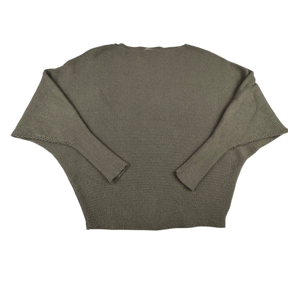 Philosophy Poncho Sweater Top Women's Olive Green‎ Ribbed Dolman Sleeve XS